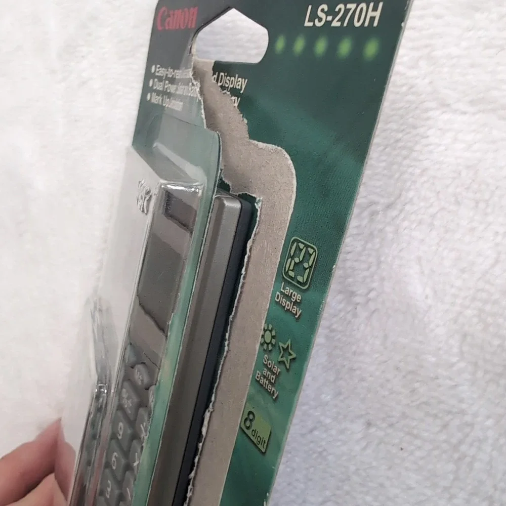 Canon LS-270H Handheld Calculator Solar Battery 8-Digit Large Display Open Box